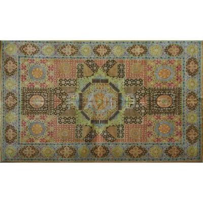 Appraisal: MAMLUK Contemporary room-size hand-knotted rug geometric pattern in pastel tones