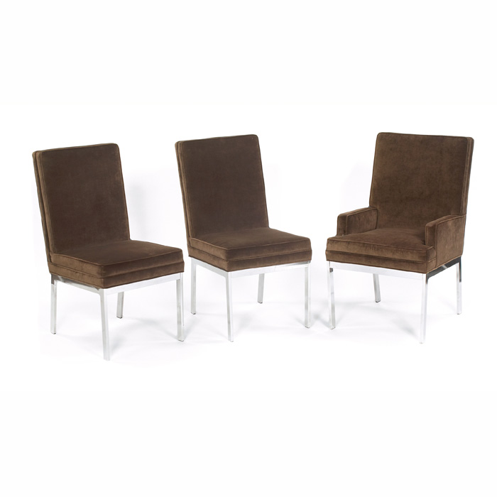 Appraisal: s dining chairs set of six in the style of