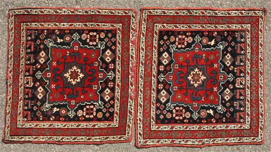 Appraisal: PAIR OF QASHGAI BAG FACES Persia early th century feet