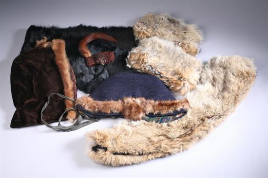 Appraisal: COLLECTION OF FUR HATS COLLARS AND TRIMS Including seven hats