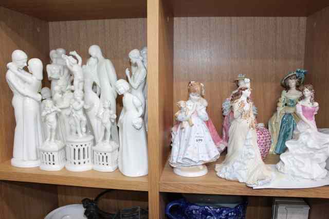 Appraisal: A GROUP OF VARIOUS PORCELAIN FIGURINES Royal Doulton 'Images figures'