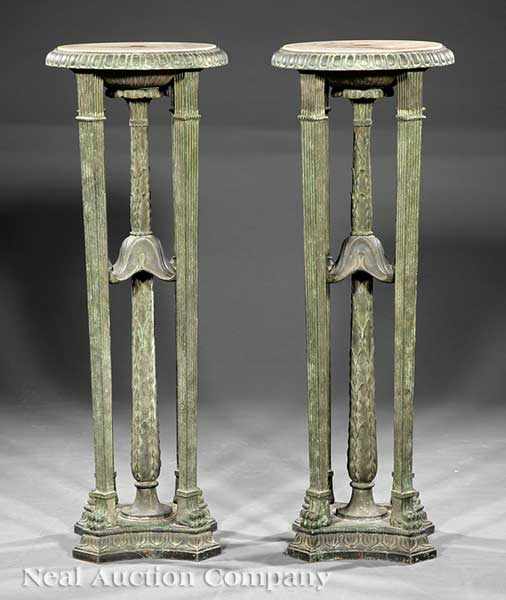 Appraisal: A Good Pair of Antique Italian Grand Tour Verdigris Bronze