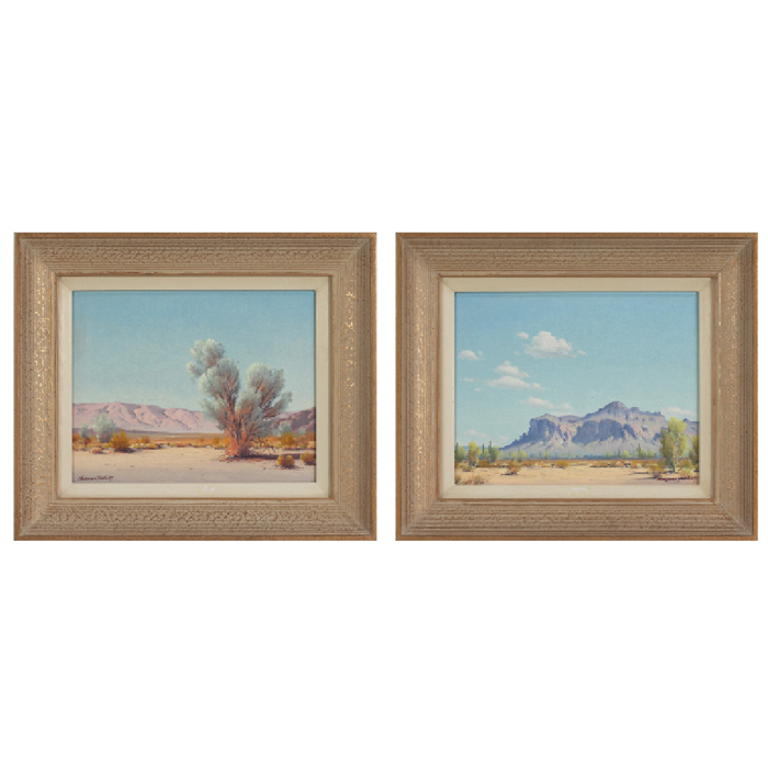 Appraisal: Norman Henry Yeckley American - ''Southwest Landscapes '' c pair