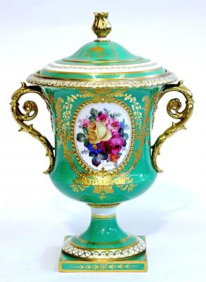 Appraisal: A ROYAL CROWN DERBY PORCELAIN LIDDED VASE of urn form