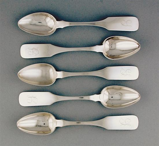 Appraisal: Rare Virginia coin silver set of spoons Jacob Mytinger Warrenton