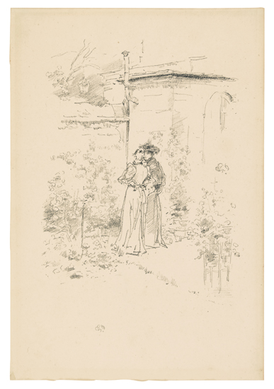 Appraisal: JAMES A M WHISTLER Confidences in the Garden Lithograph on