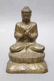 Appraisal: Seated Figure of Buddha Southeast Asian Bronze in h -