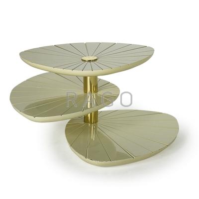 Appraisal: GABRIELLA CRESPI b Rotating tiered occasional table Italy s Lacquered