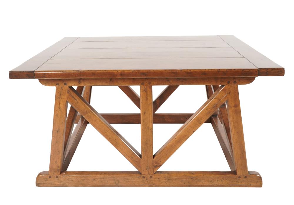 Appraisal: CUSTOM STAINED WOOD COFFEE TABLEcontemporary unsigned Condition scratches to top