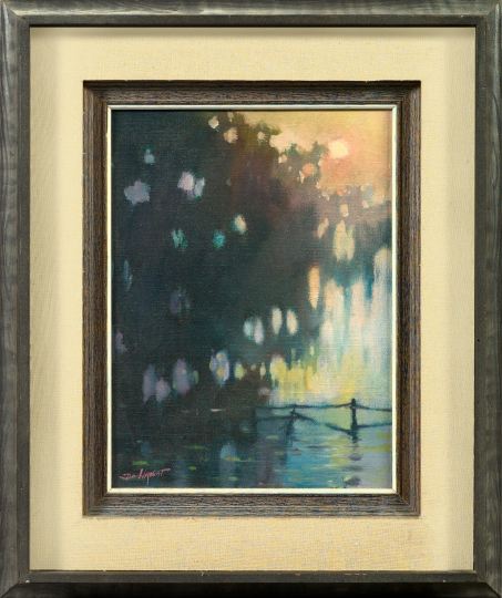 Appraisal: Don Wright American Louisiana - Blue Bayou oil on canvas