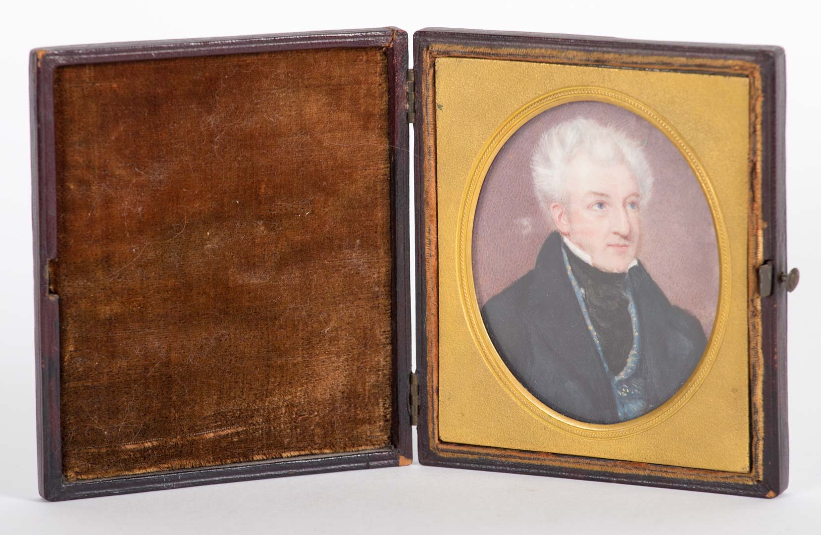 Appraisal: English School th century Portrait miniature gouache on ivory of