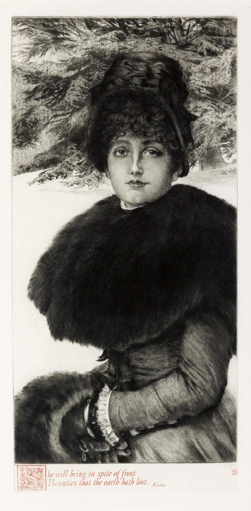 Appraisal: JAMES JACQUES TISSOT Promenade dans la Neige Etching and drypoint