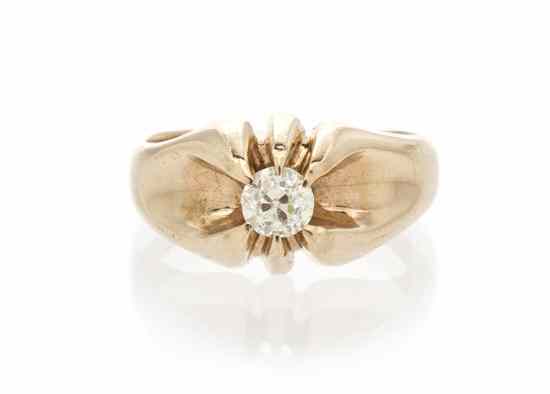 Appraisal: A Karat Rose Gold Diamond Ring containing one old European