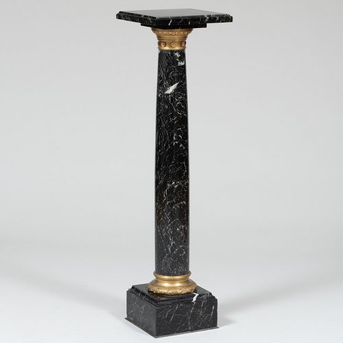 Appraisal: NAPOLEON III GILT-BRONZE-MOUNTED MARBLE PEDESTAL x x in Condition Scattered