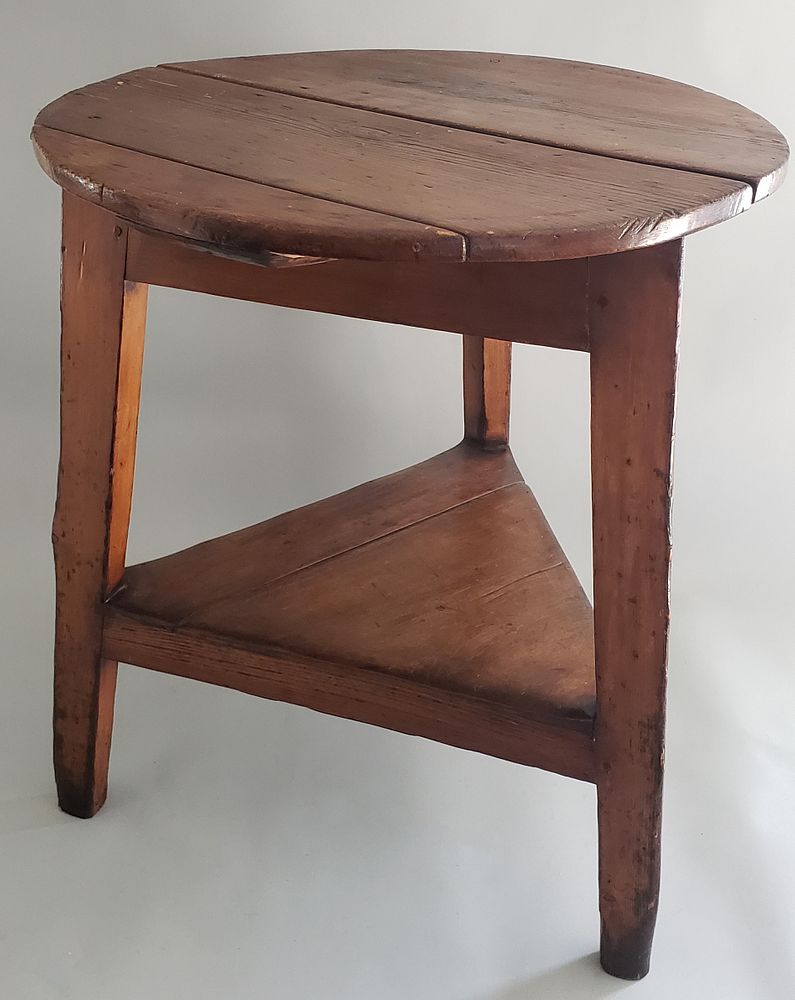 Appraisal: th Century English Pine Cricket Table th Century English Pine