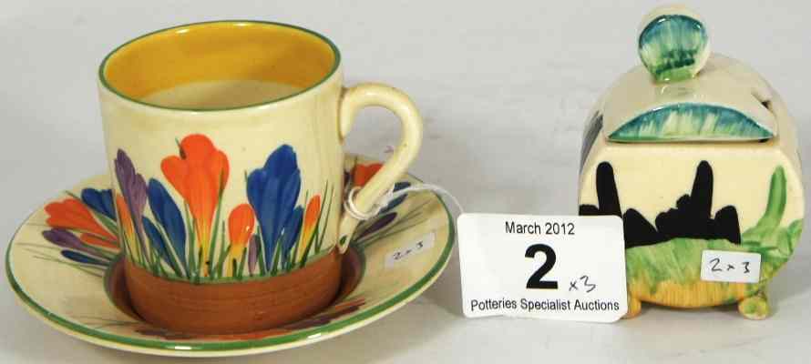 Appraisal: Clarice Cliff Newport Pottery Coffee Cup and Saucer in the