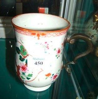 Appraisal: An th Century Chinese porcelain baluster tankard with later handle