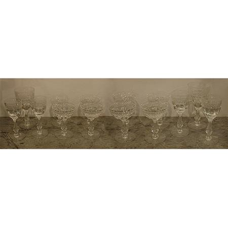 Appraisal: Set of Cut Glass Stemware Estimate -