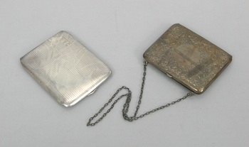 Appraisal: Two Sterling Silver Items Including a Cigarette Case and a