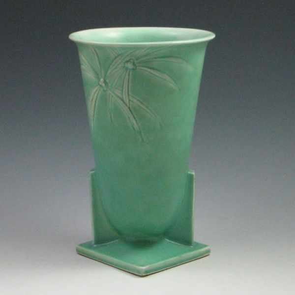 Appraisal: Roseville Dawn Vase green marked Roseville - '' chip on