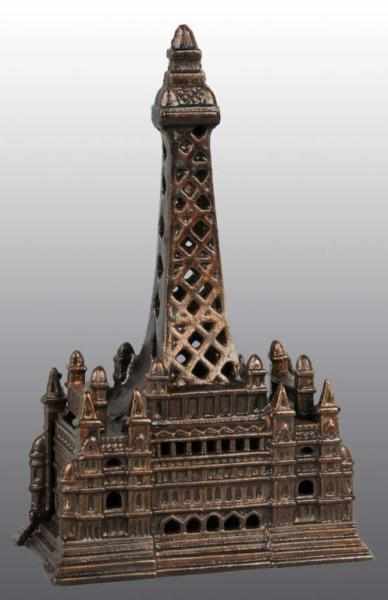 Appraisal: Cast Iron Blackpool Tower Still Bank Description Circa Manufactured by