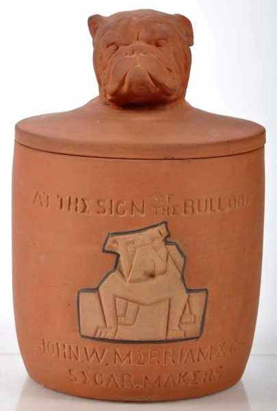 Appraisal: Bull Dog Clay Tobacco Humidor Description Rare and unusual clay