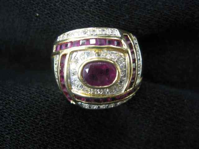 Appraisal: Ruby Diamond Ring over carats of rubies carat of diamonds