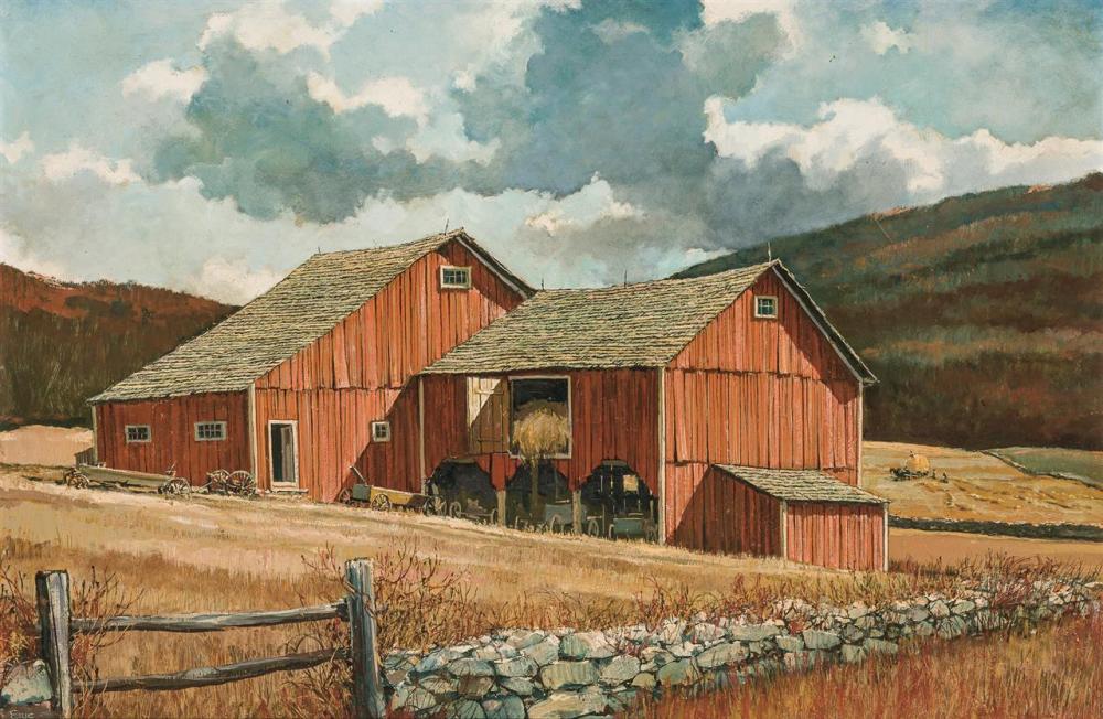 Appraisal: ERIC SLOANE American - Last Hay of the Season oil