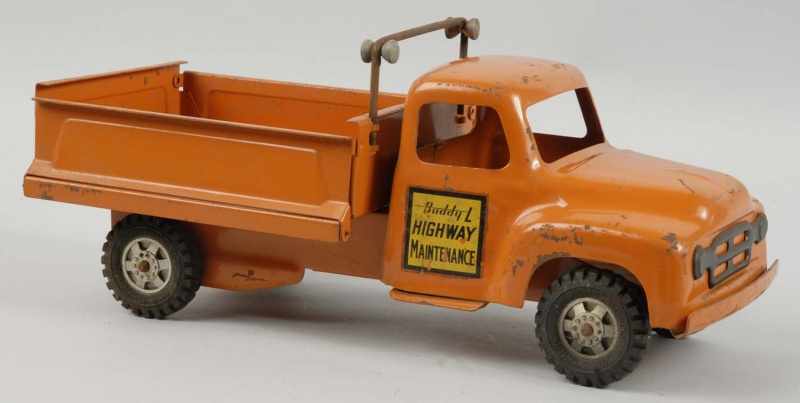 Appraisal: Pressed Steel Buddy L Highway Maintenance Truck Description Black rubber