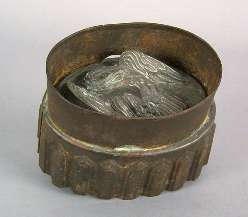 Appraisal: Tinned eagle food mold h w