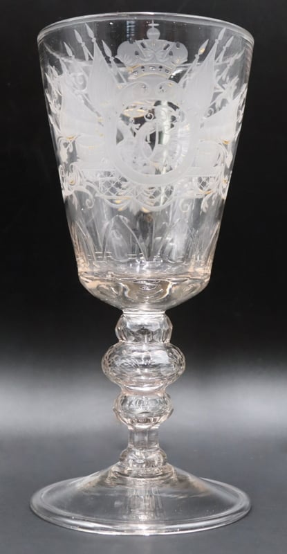 Appraisal: Early th C Imperial Russian Crystal Chalice An antique Russian