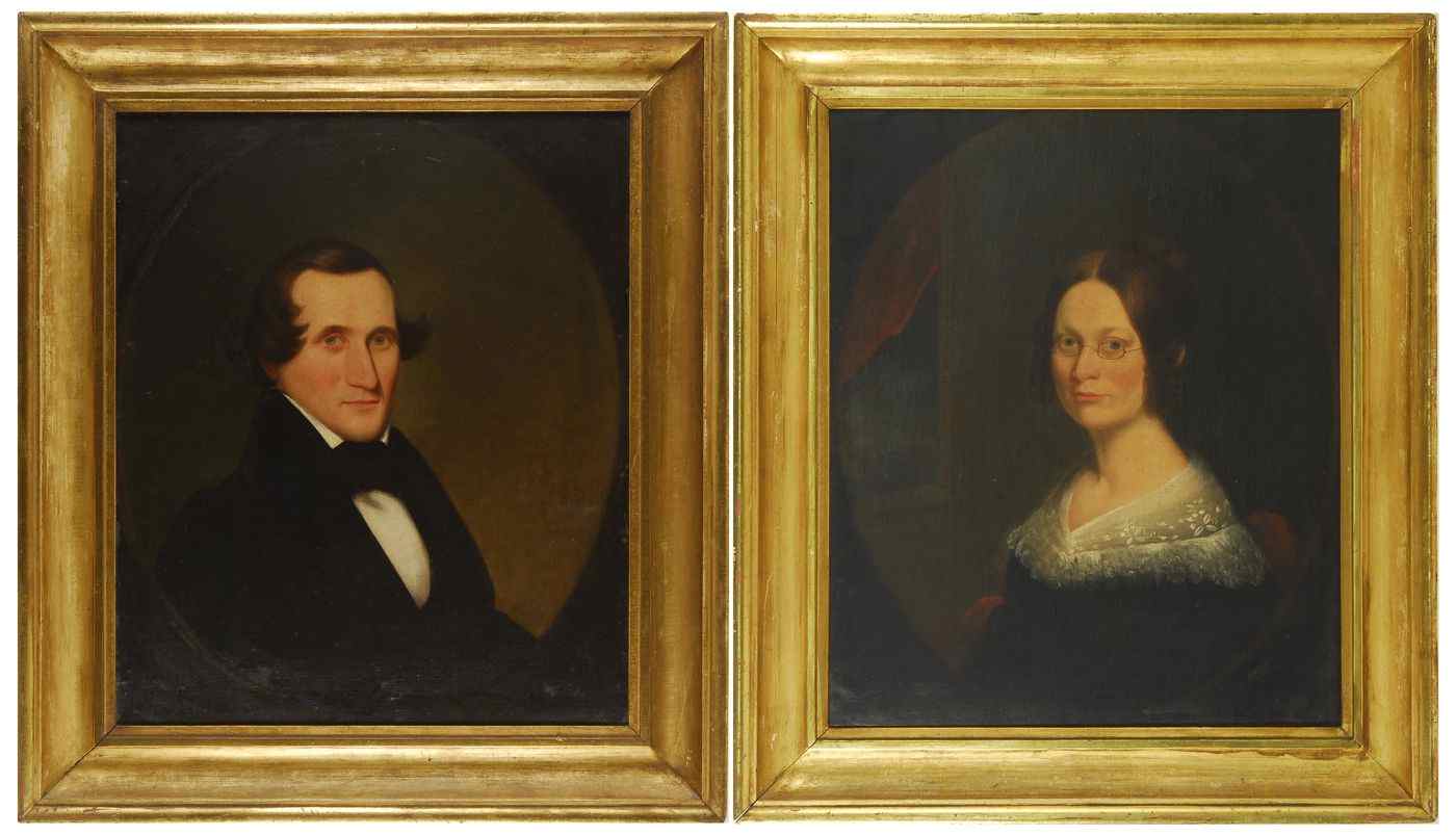 Appraisal: PAIR OF FRAMED PORTRAITS th CenturyDepicting Henry Augustus King and