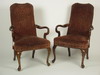 Appraisal: ARM CHAIRS - Lot of three contemporary Queen Anne style