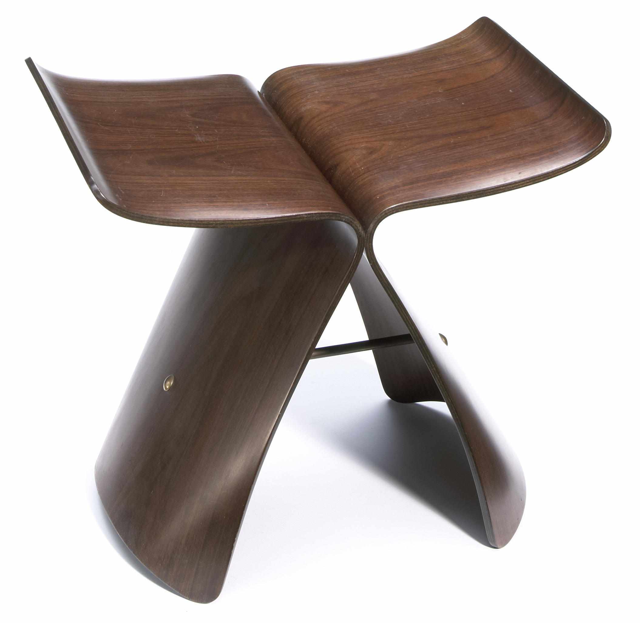 Appraisal: A Sori Yanagi for Tendo laminated wood butterfly stool design