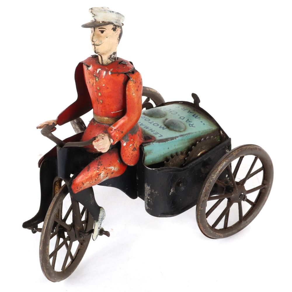 Appraisal: LEHMANN MOTOR RAD-CYCLE MARS TIN LITHO WINDUP CLOCKWORK TOY MOTORCYCLE