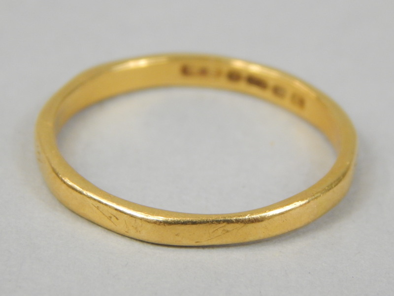 Appraisal: A ct gold wedding band AF g