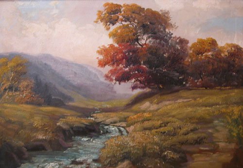 Appraisal: Artist Eicher R American Title Untitled Landscape Medium oil on