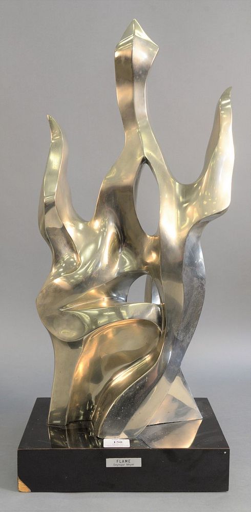 Appraisal: Seymour Meyer American - Flame Mid-century polished bronze attributed and