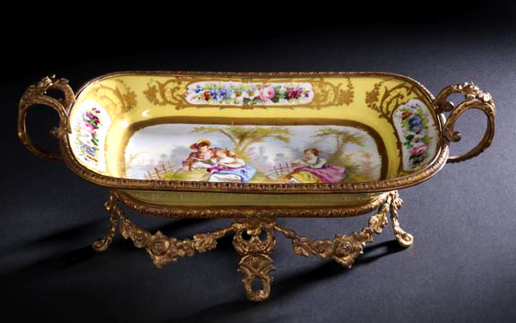 Appraisal: Limoges Porcelain Oblong Dish by Martial Redon active - decorated