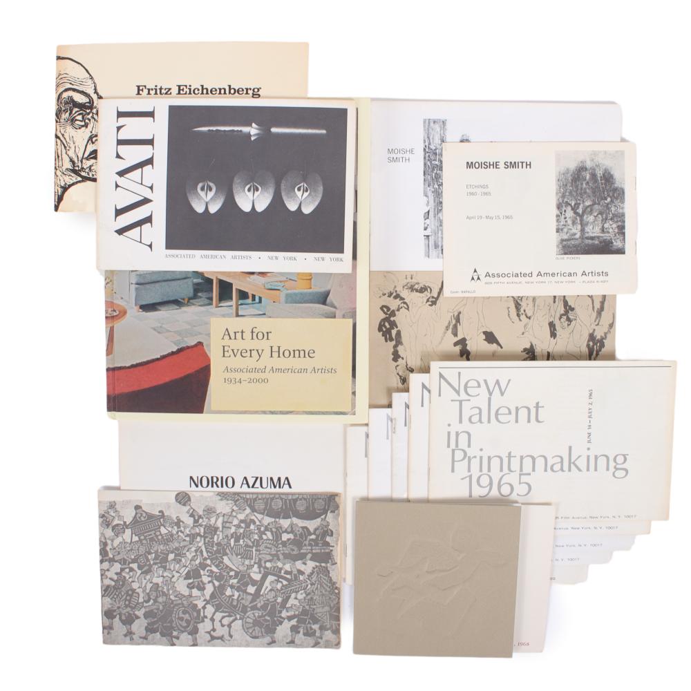 Appraisal: ASSOCIATED AMERICAN ARTISTS AND NEW TALENT IN PRINTMAKING EXHIBITION CATALOGS