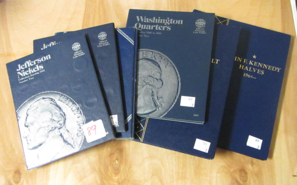 Appraisal: U S COIN COLLECTION IN SIX BLUE WHITMAN COIN FOLDERS