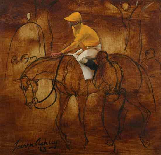 Appraisal: FRANK NELSON ASHLEY American b YELLOW SILKS signed and dated