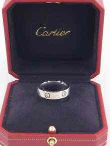 Appraisal: Cartier A Swiss hallmarked carat white gold diamond eternity ring