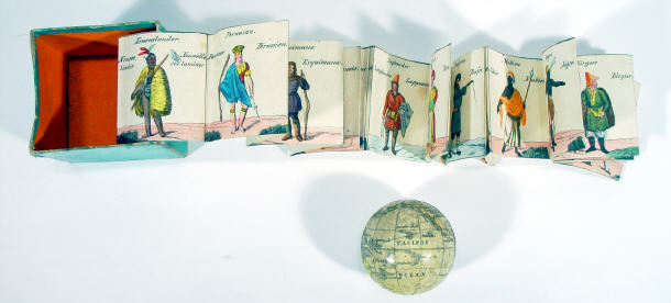 Appraisal: Boxed miniature globe 'The Earth and its Inhabitants' together with