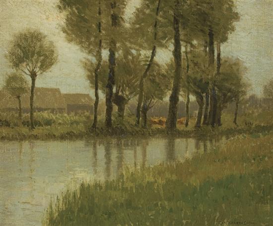 Appraisal: CHARLES WARREN EATON American - Environs of Bruges oil on