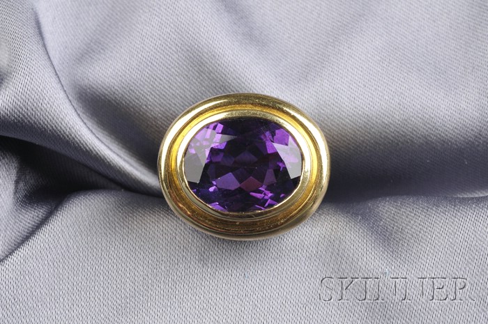 Appraisal: kt Gold and Amethyst Ring Paloma Picasso Tiffany Co bezel-set