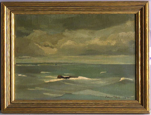 Appraisal: Percy F Albee American - oil on board coastal scene