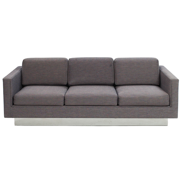 Appraisal: Milo Baughman sofa by Thayer Coggin attribution even-arm form in