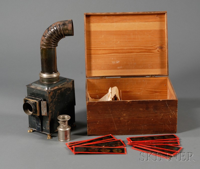 Appraisal: German Toy Magic Lantern probably Ernst Plank with tin body