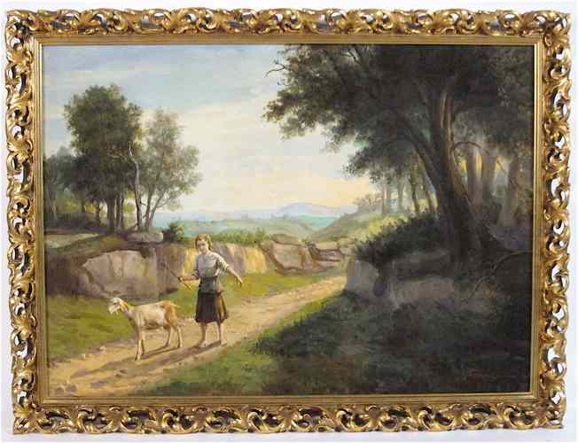 Appraisal: M FENORIO OIL ON CANVAS BOARD European th century Pastoral